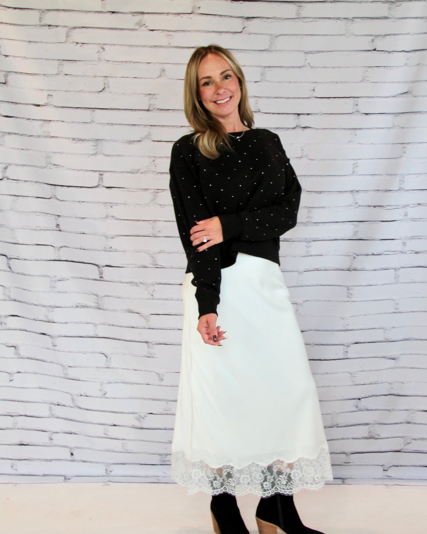 Cinder Lace Midi Skirt