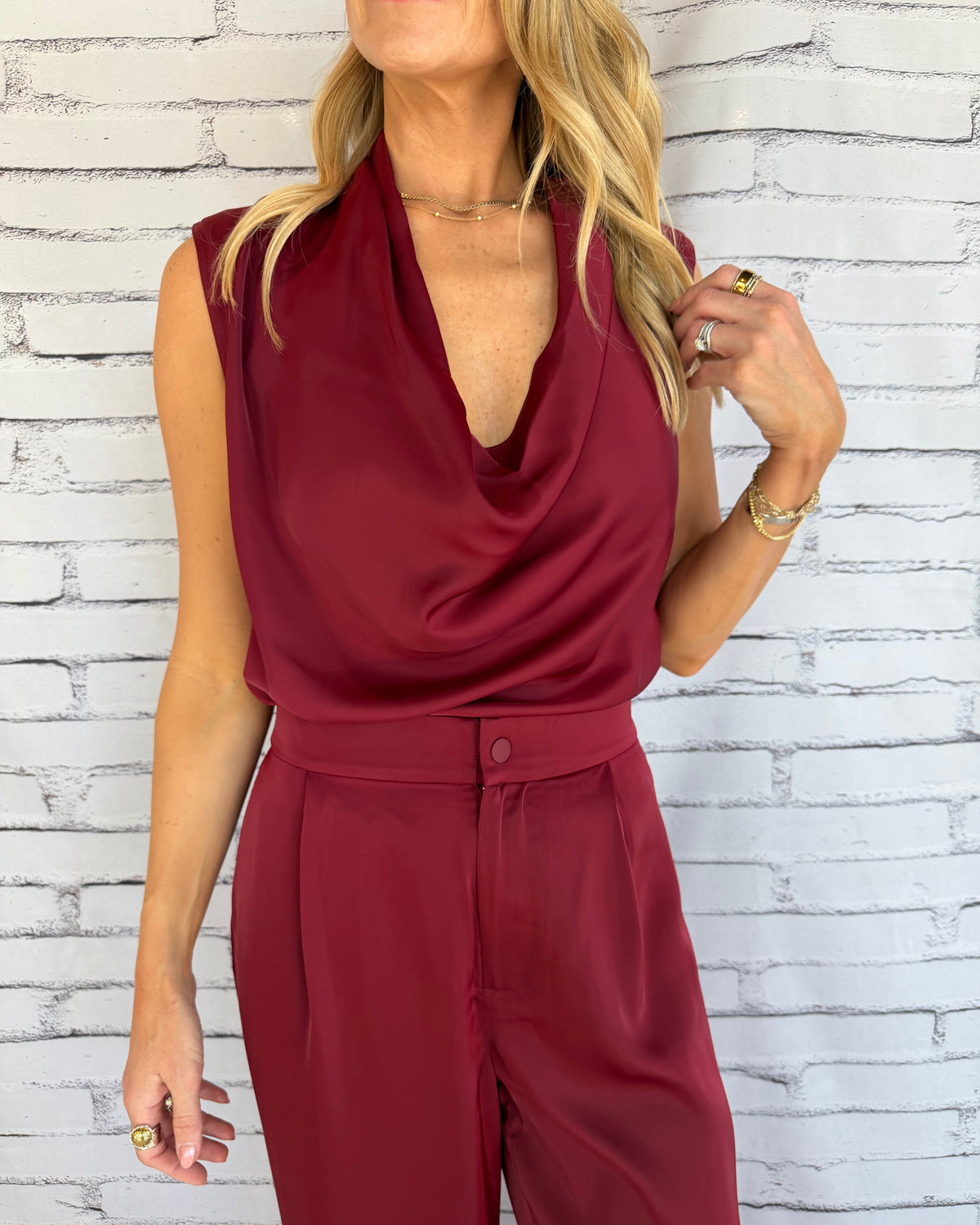 The Marielle Draped Neck Top