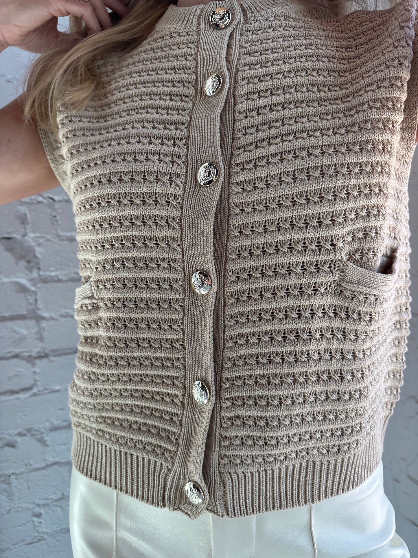 Honeycomb Knit Vest