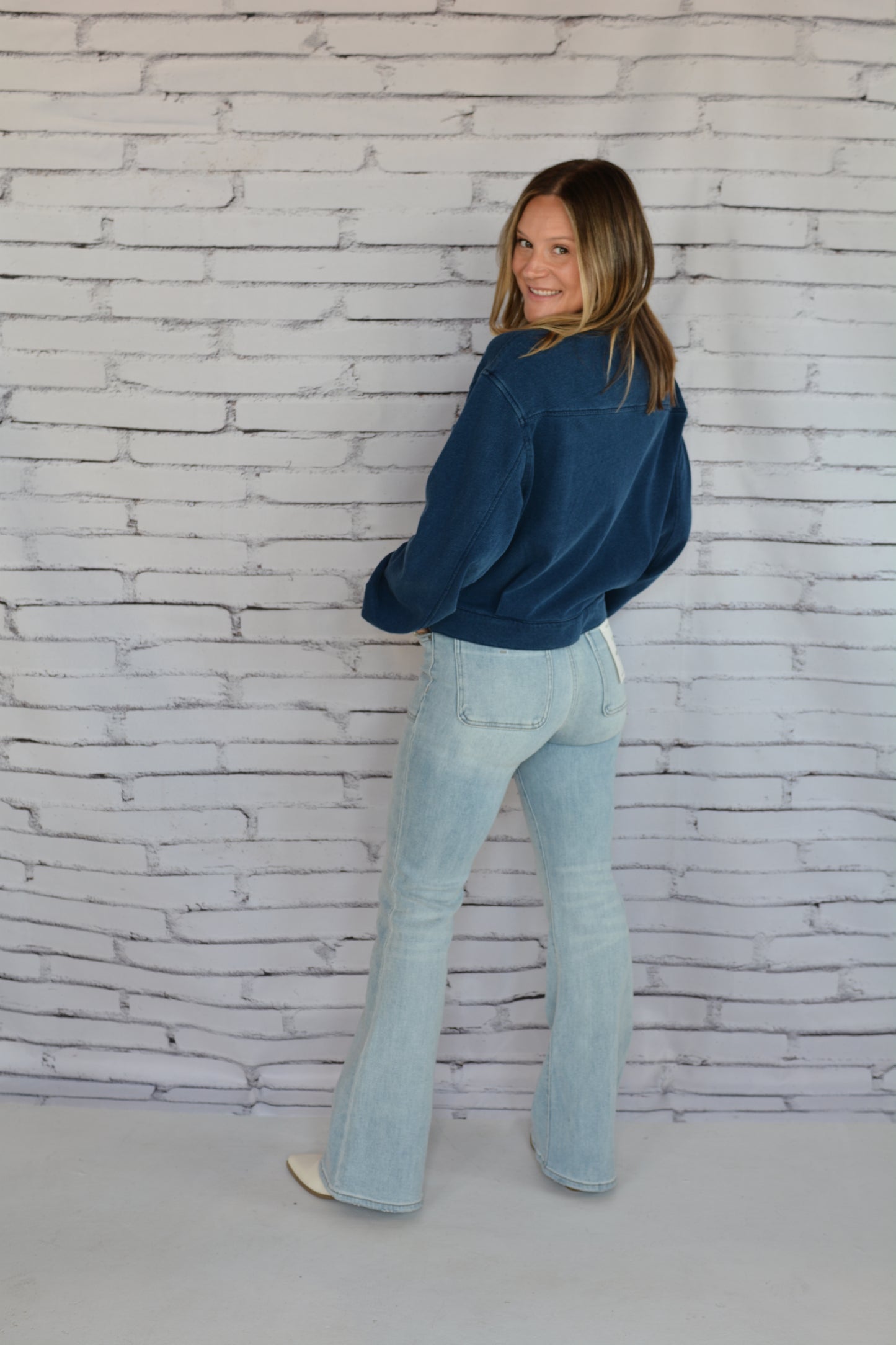 Heritage Knit Denim Jacket Indigo