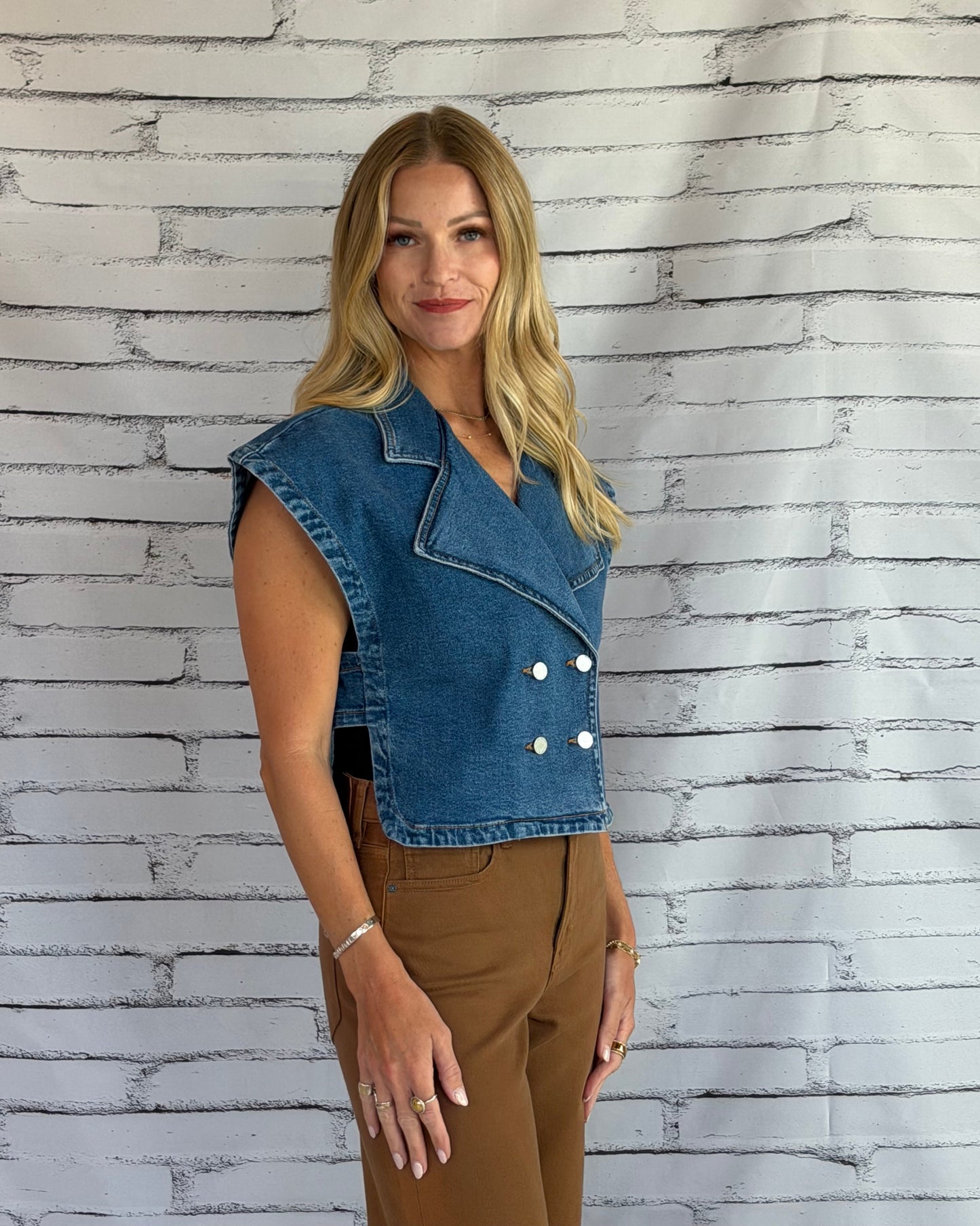 The Wren Denim Vest