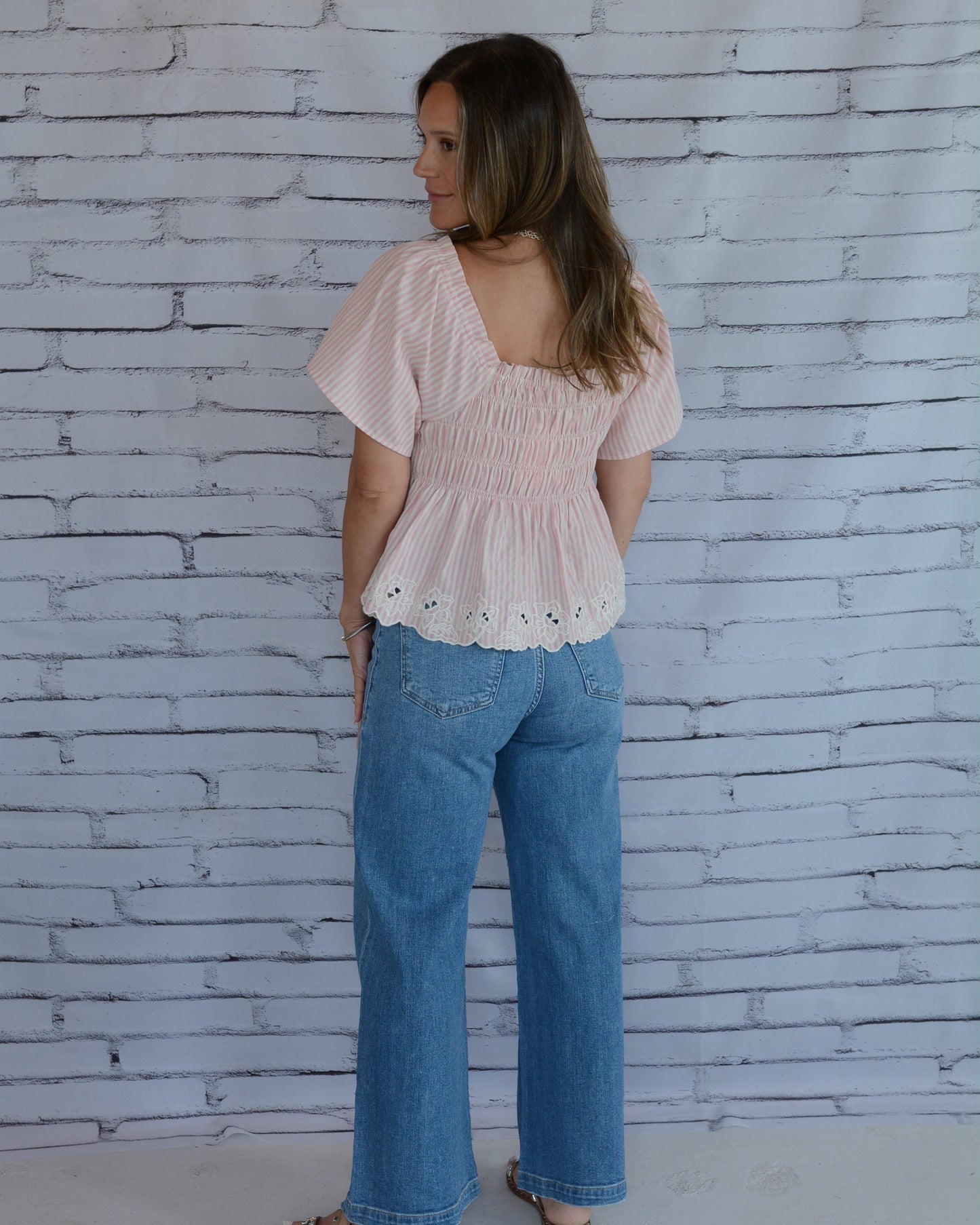 Blush Meadow Peplum Top