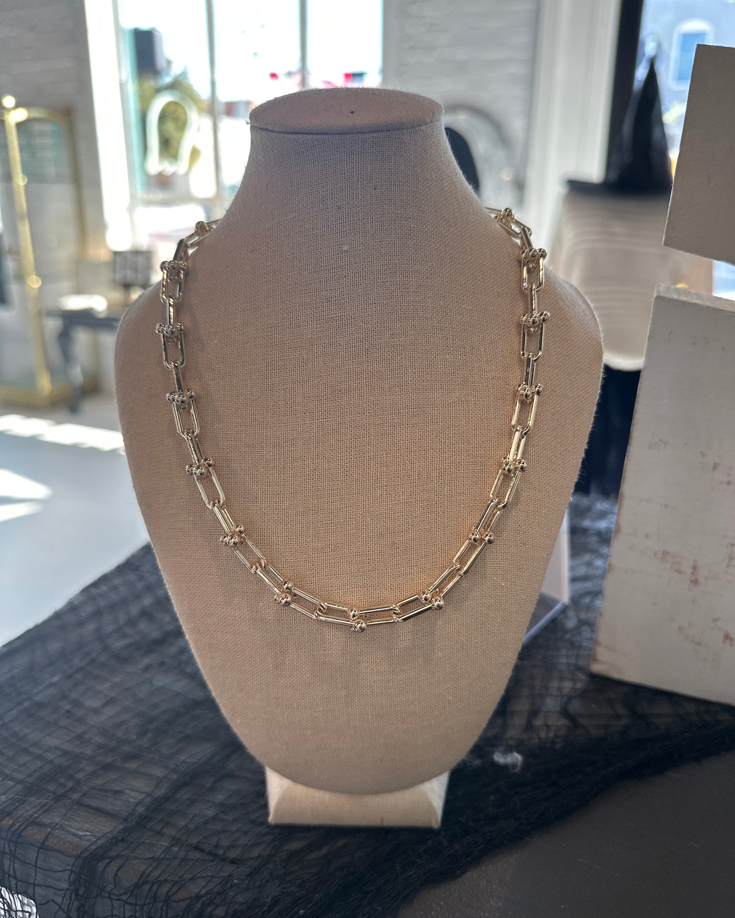 Chunky Gold Link Necklace