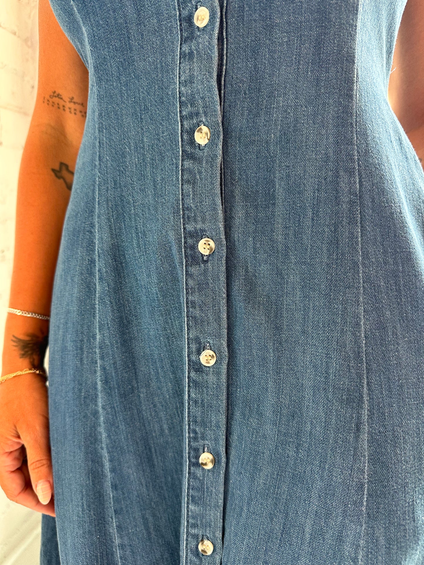 Angel Eyes Denim Midi Dress