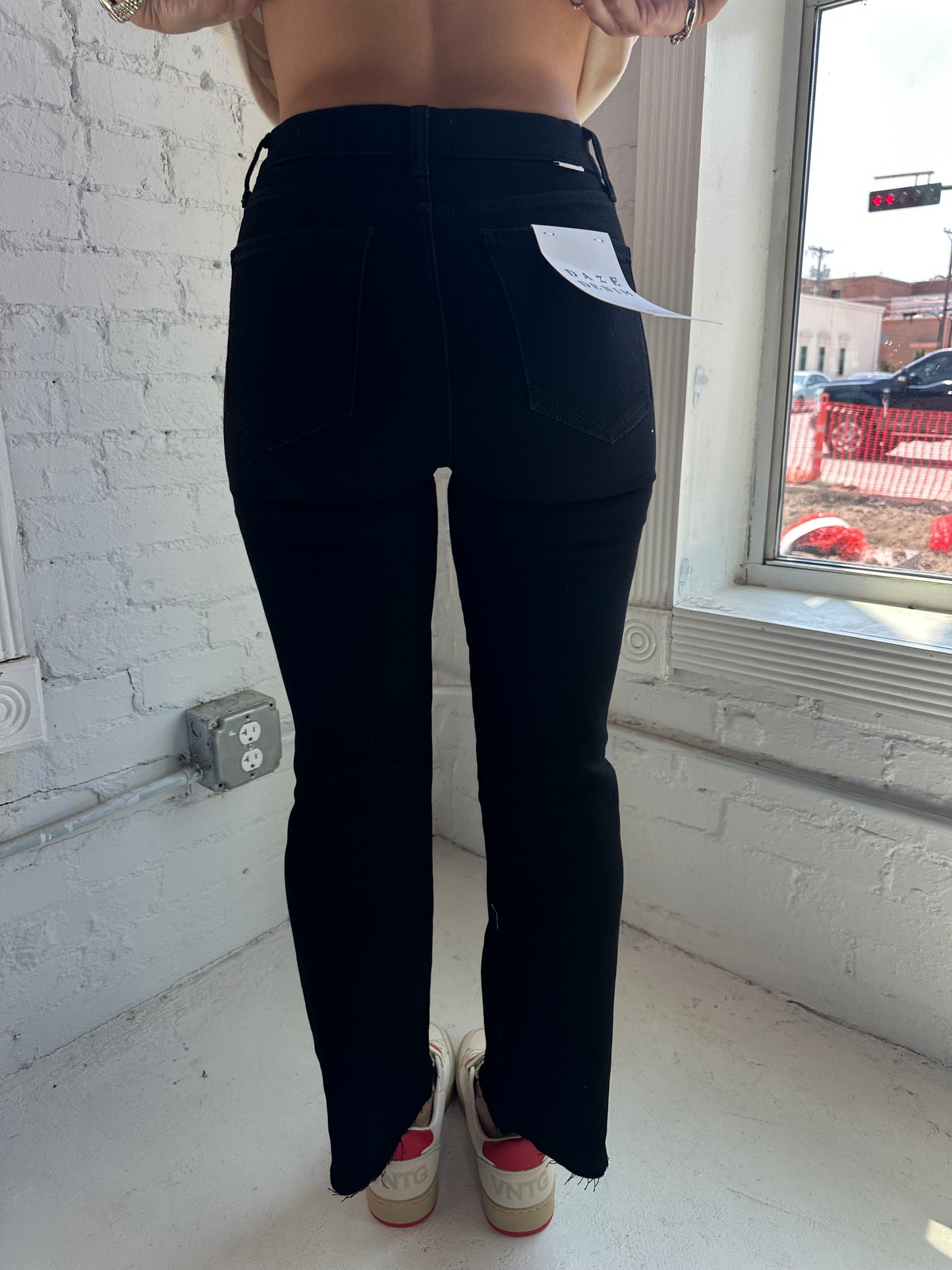 Shy Girl High Rise Crop Flare Jean After Party