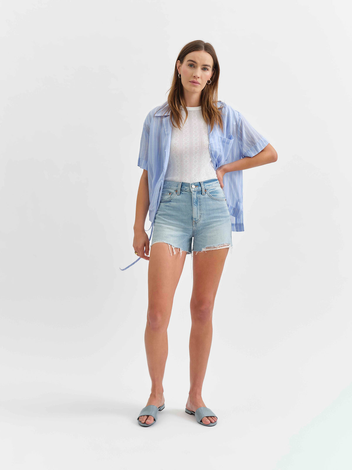 Troublemaker High Rise Short Ice Cream Vintage