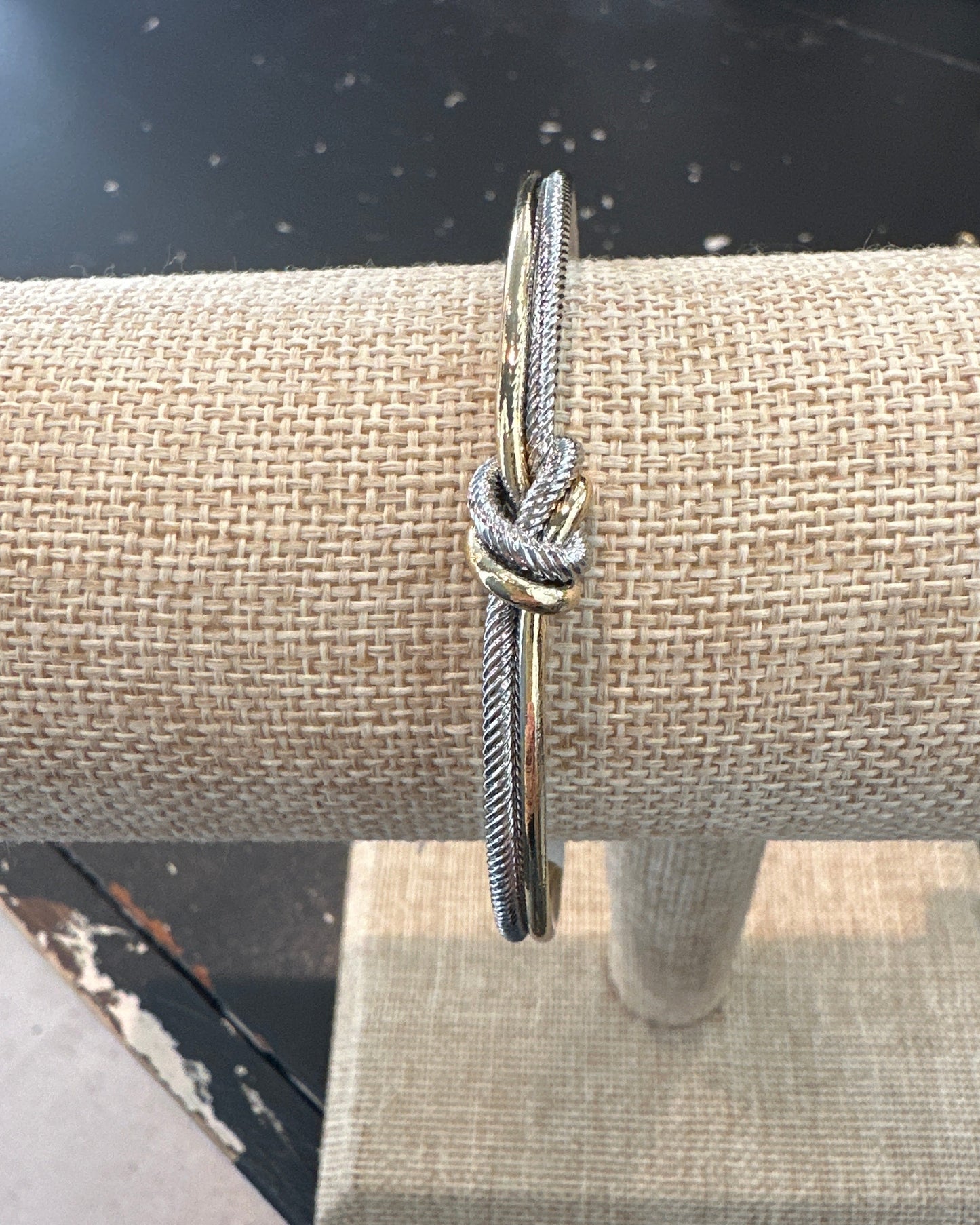 Gold and Silver Knotted Bracelet