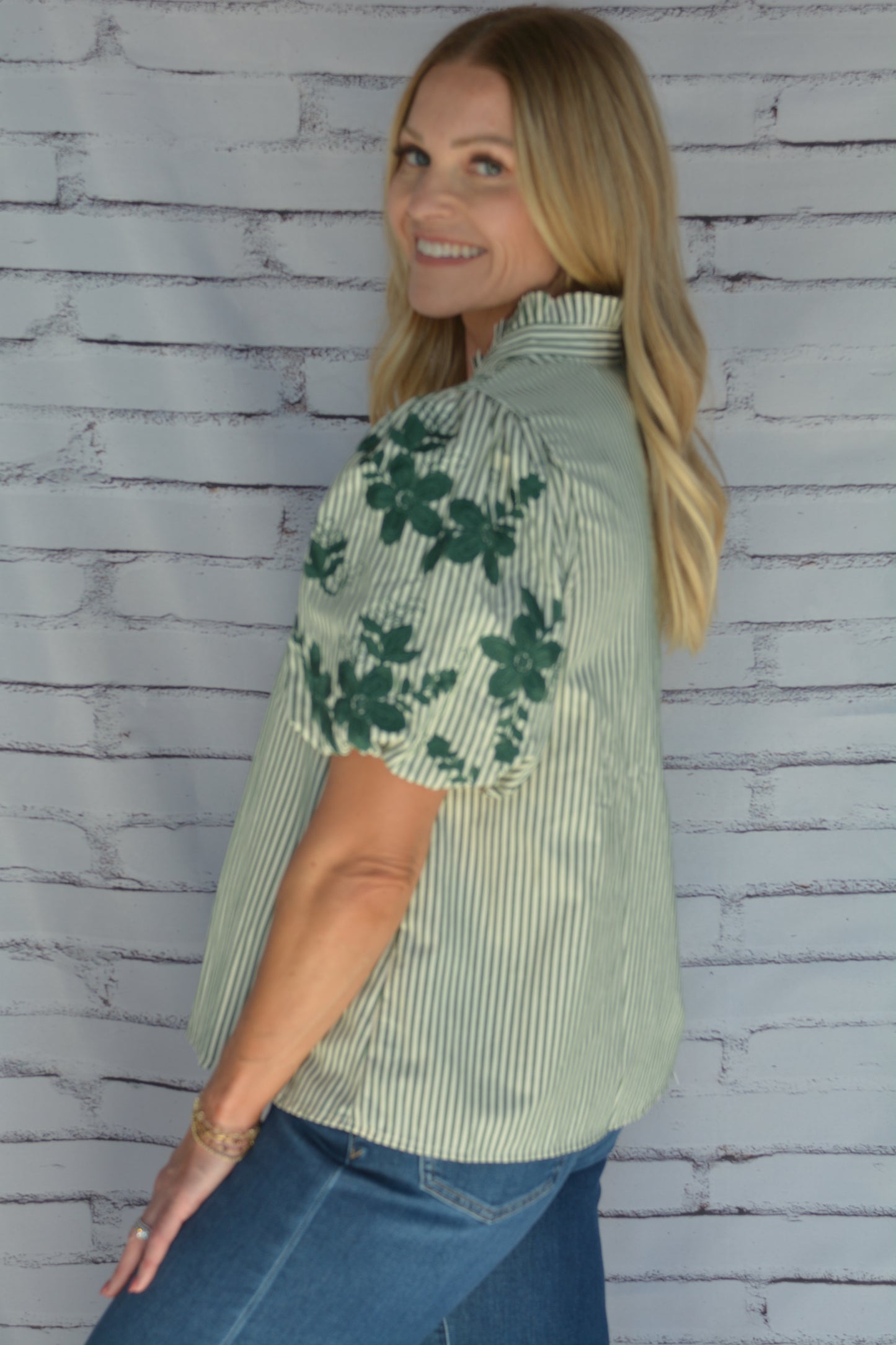 Gigi Floral Stripe Top