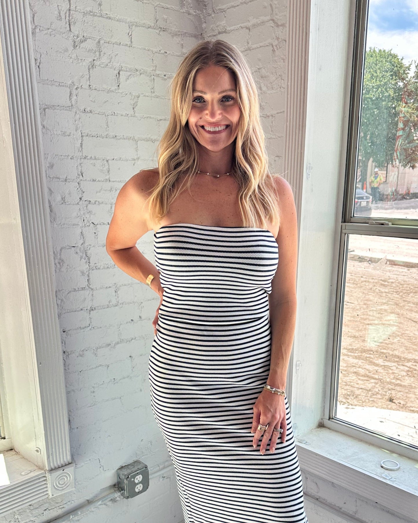 Caffari Stripe Tube Top