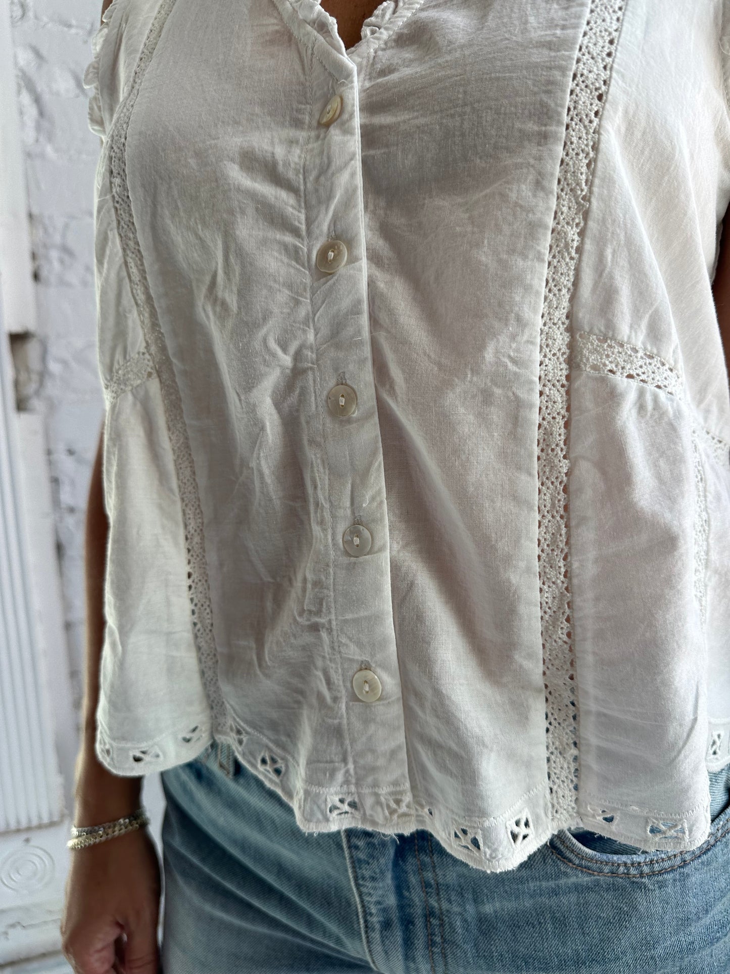 Tomi Embroidered Cotton Tank