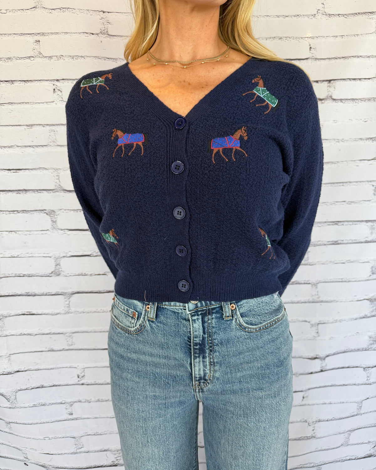 Esme Embroidered Horse Cardigan