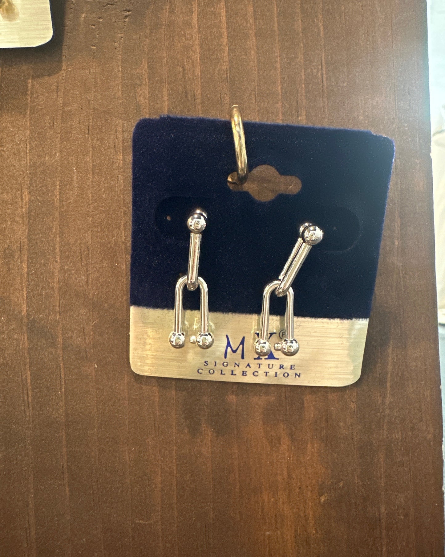 Silver Hardware Link Earring