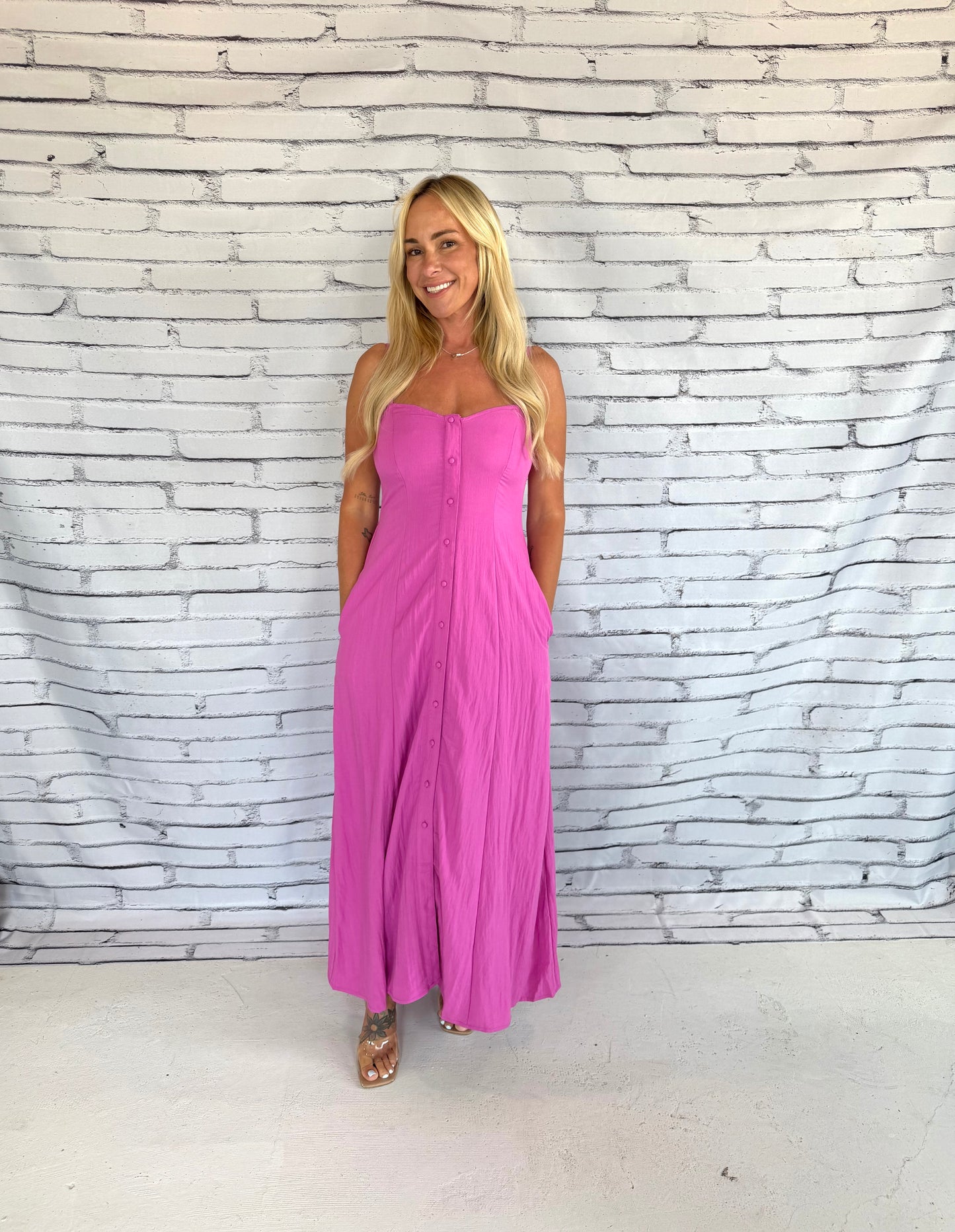 Angel Eyes Midi Dress Berry Blush