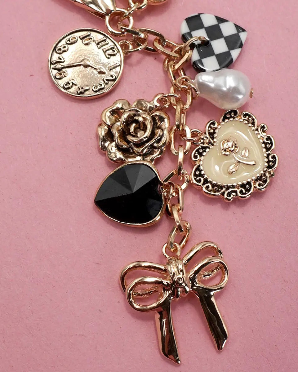 Bag Charm- Bow, Checker, Heart, Flower