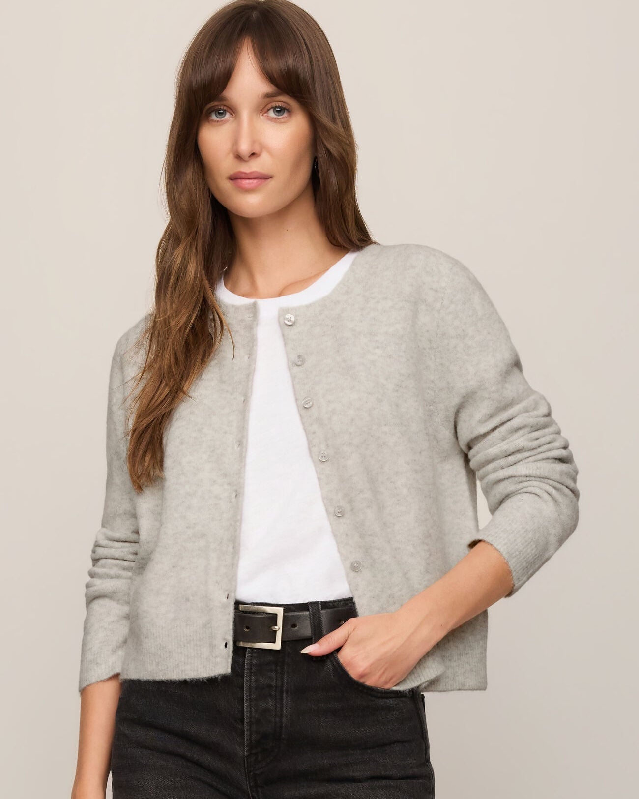 Medina Cardigan Feather Gray