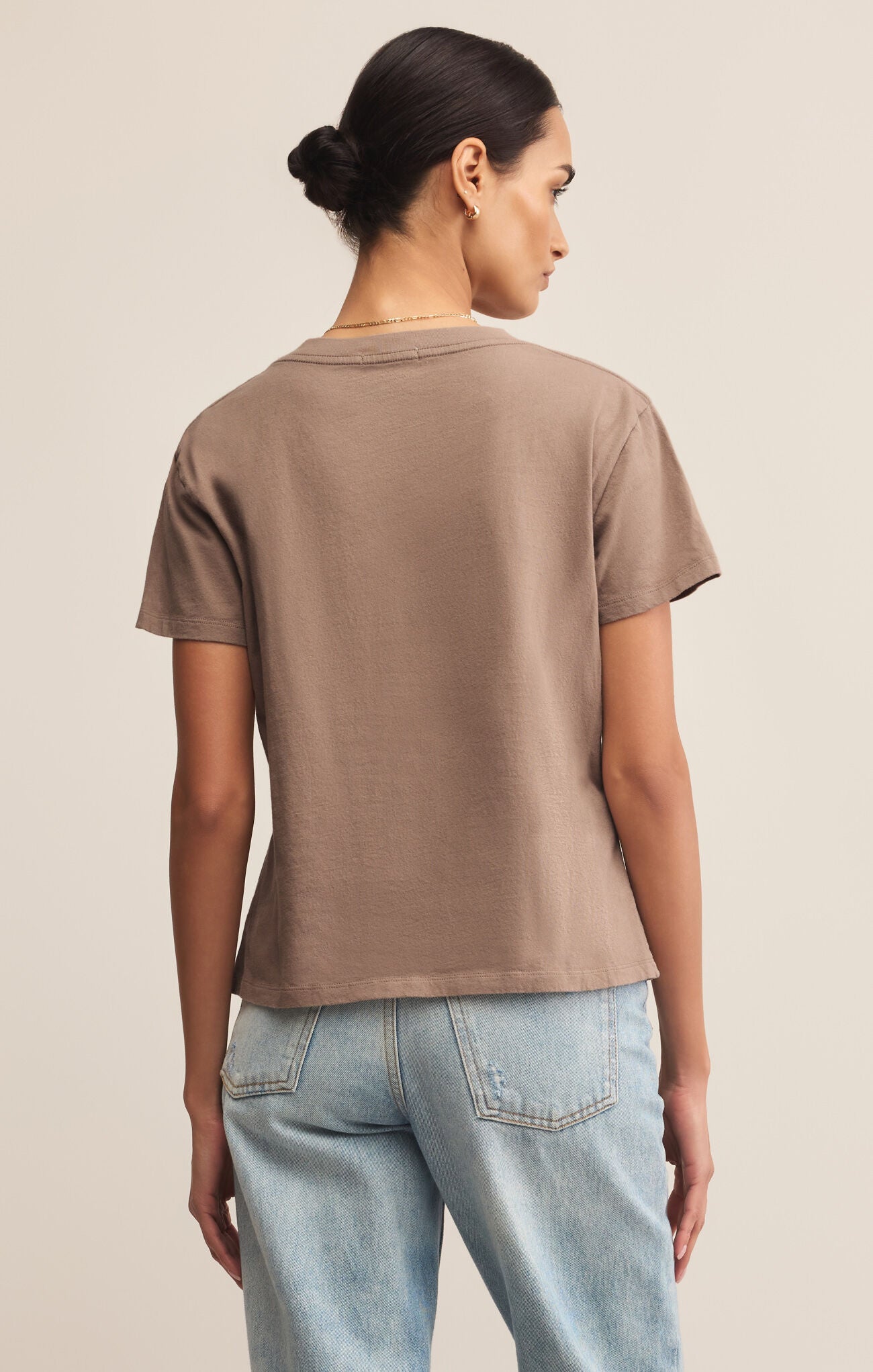 Weekdays V-Neck Tee Smokey