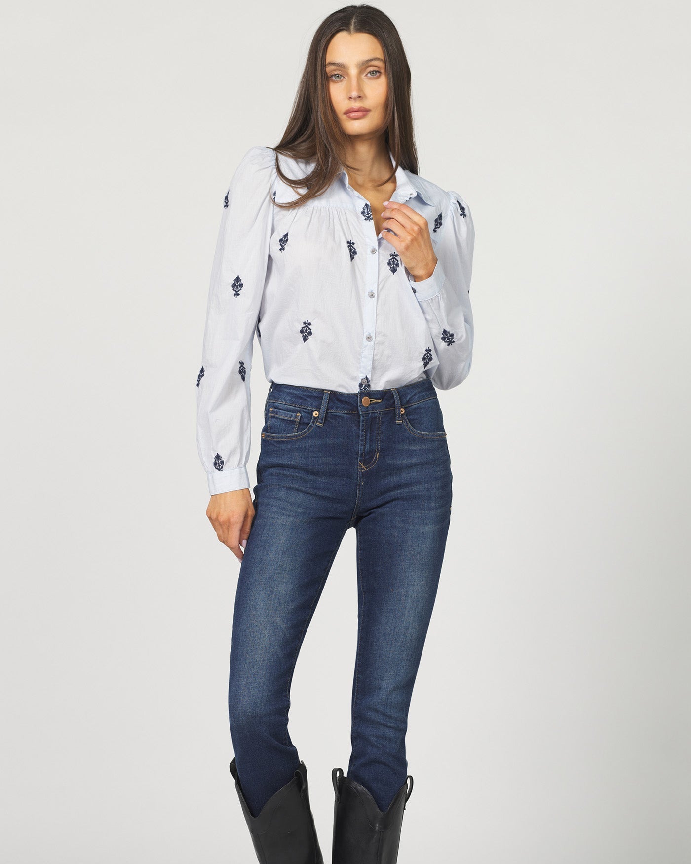 Nasrin Long Sleeve Embroidered Shirt