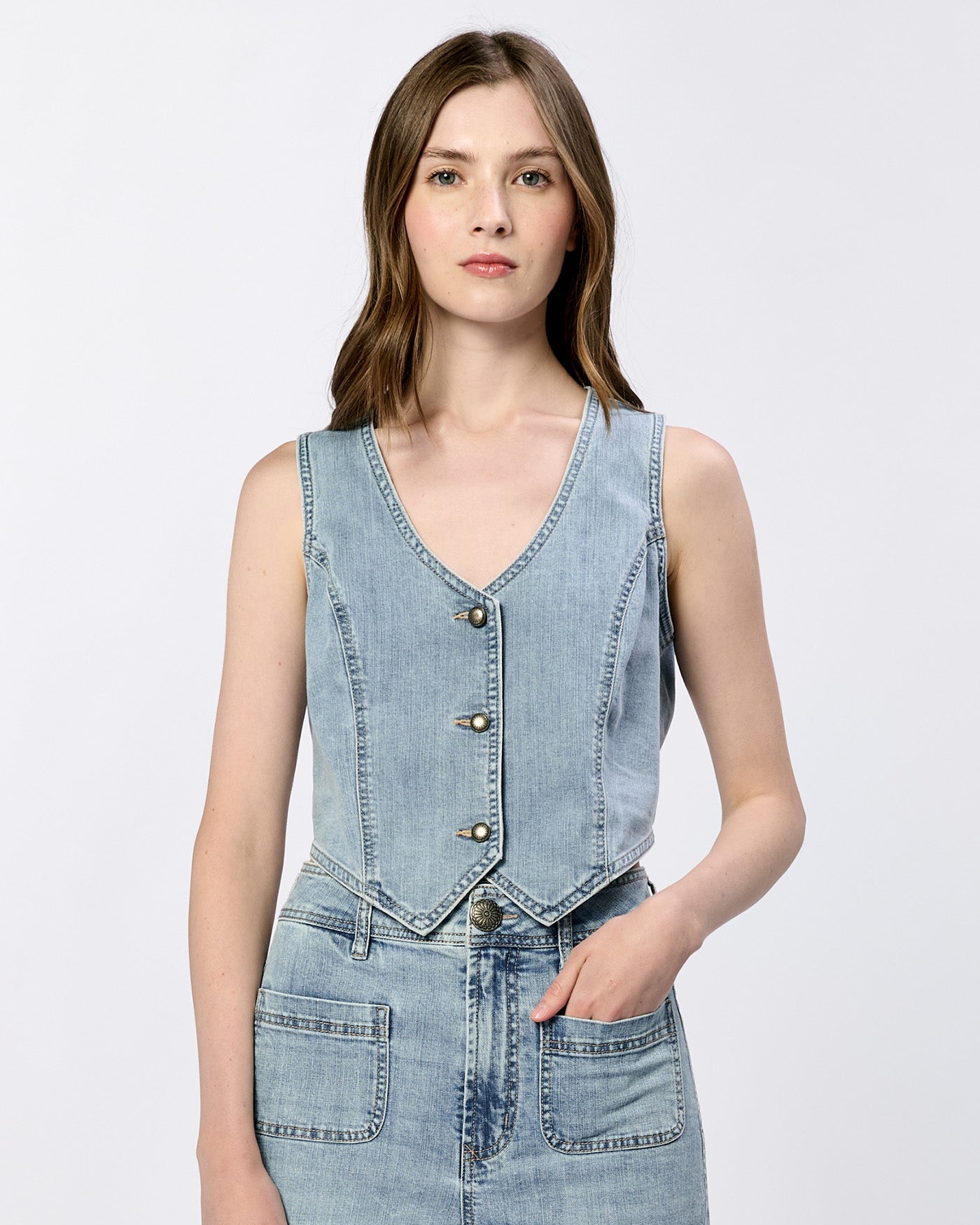 Norris Denim Vest Zurie