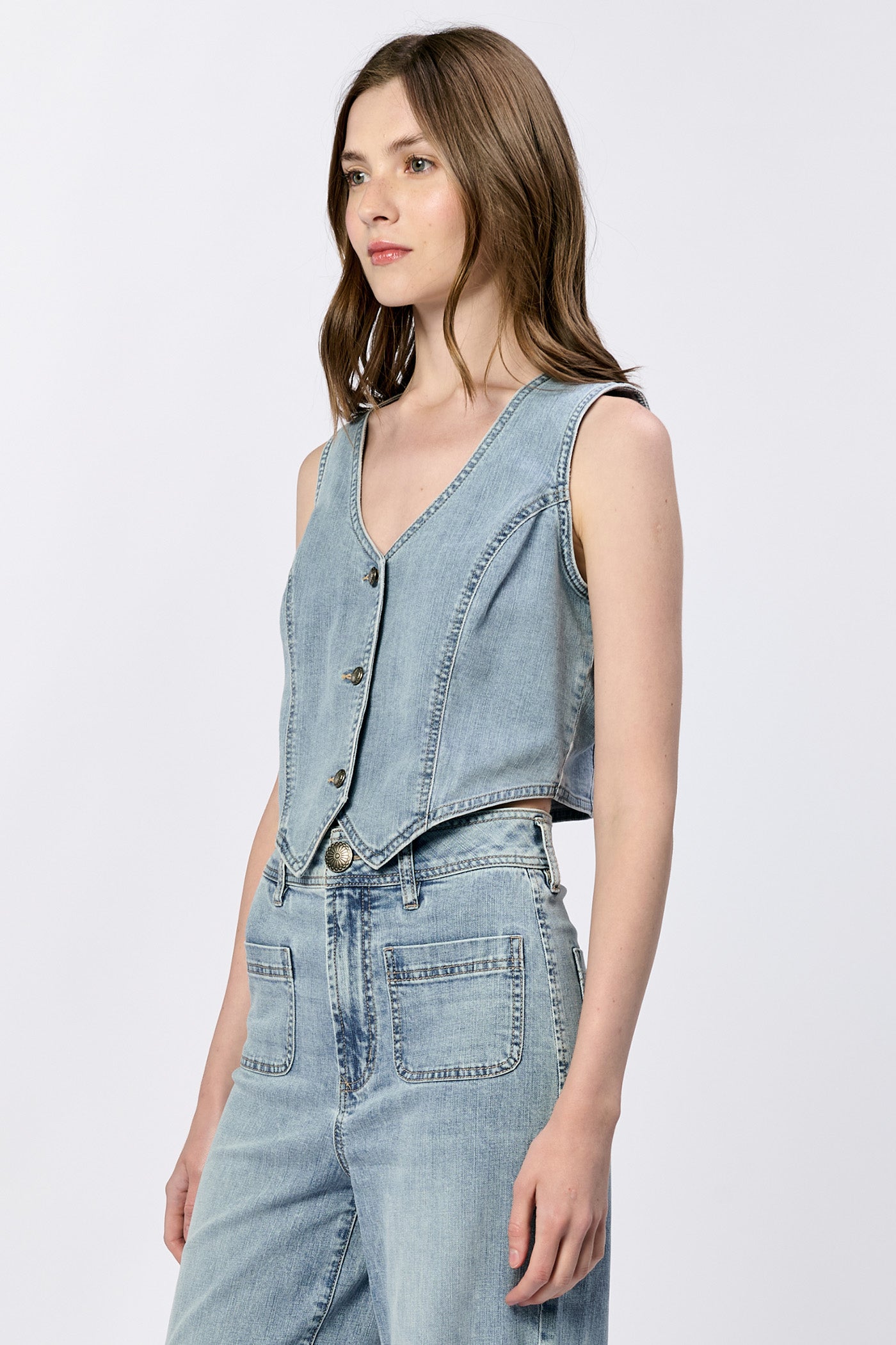 Norris Denim Vest Zurie