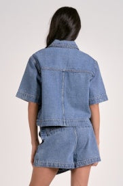 Lexi Cropped Denim Top
