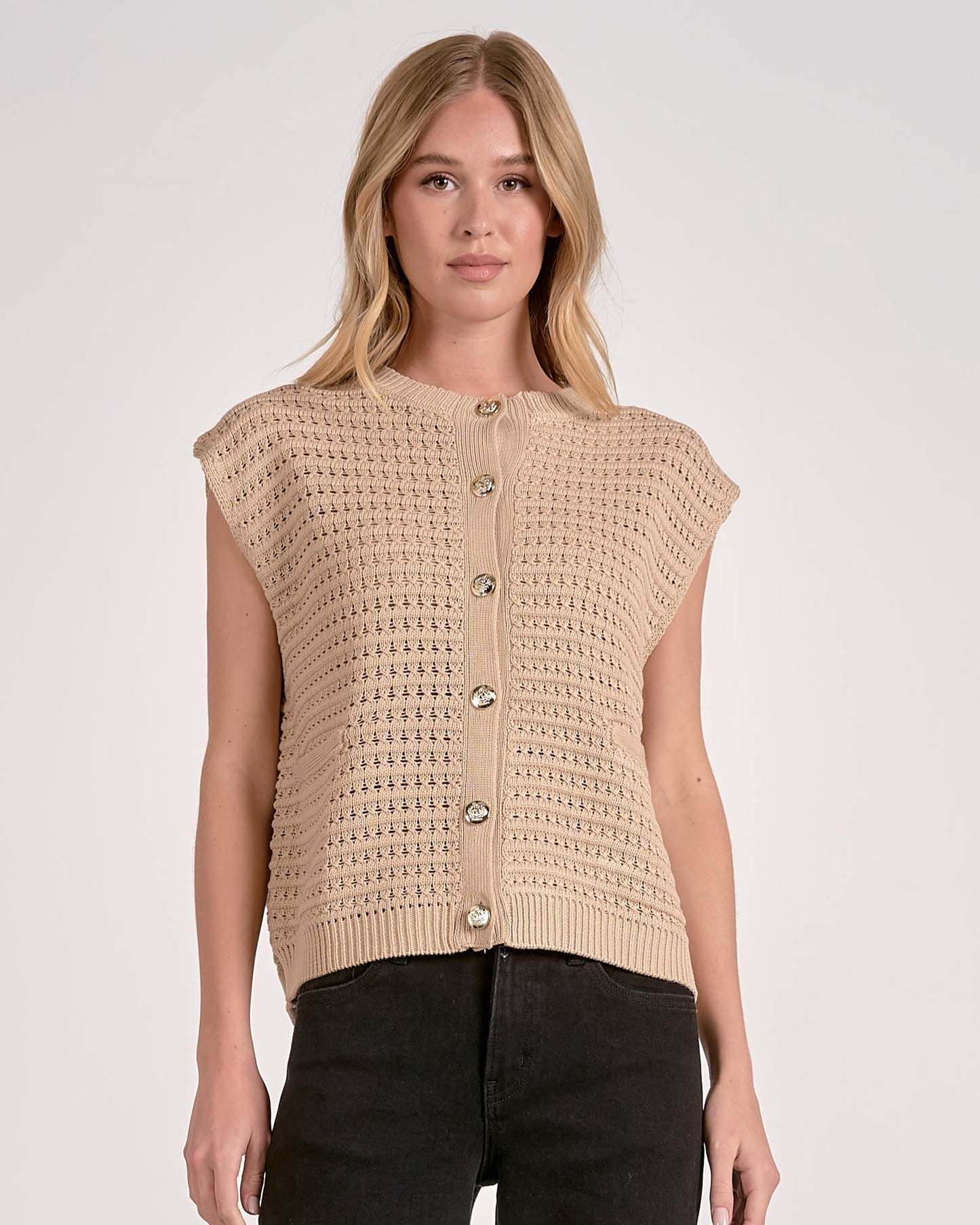 Honeycomb Knit Vest