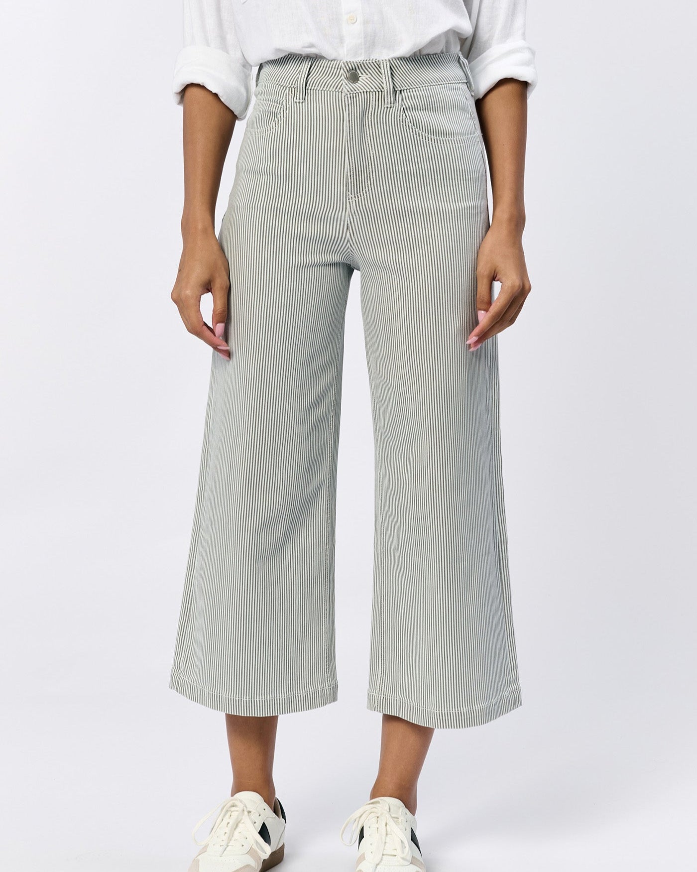 Audrey Wide Leg Railroad Grey