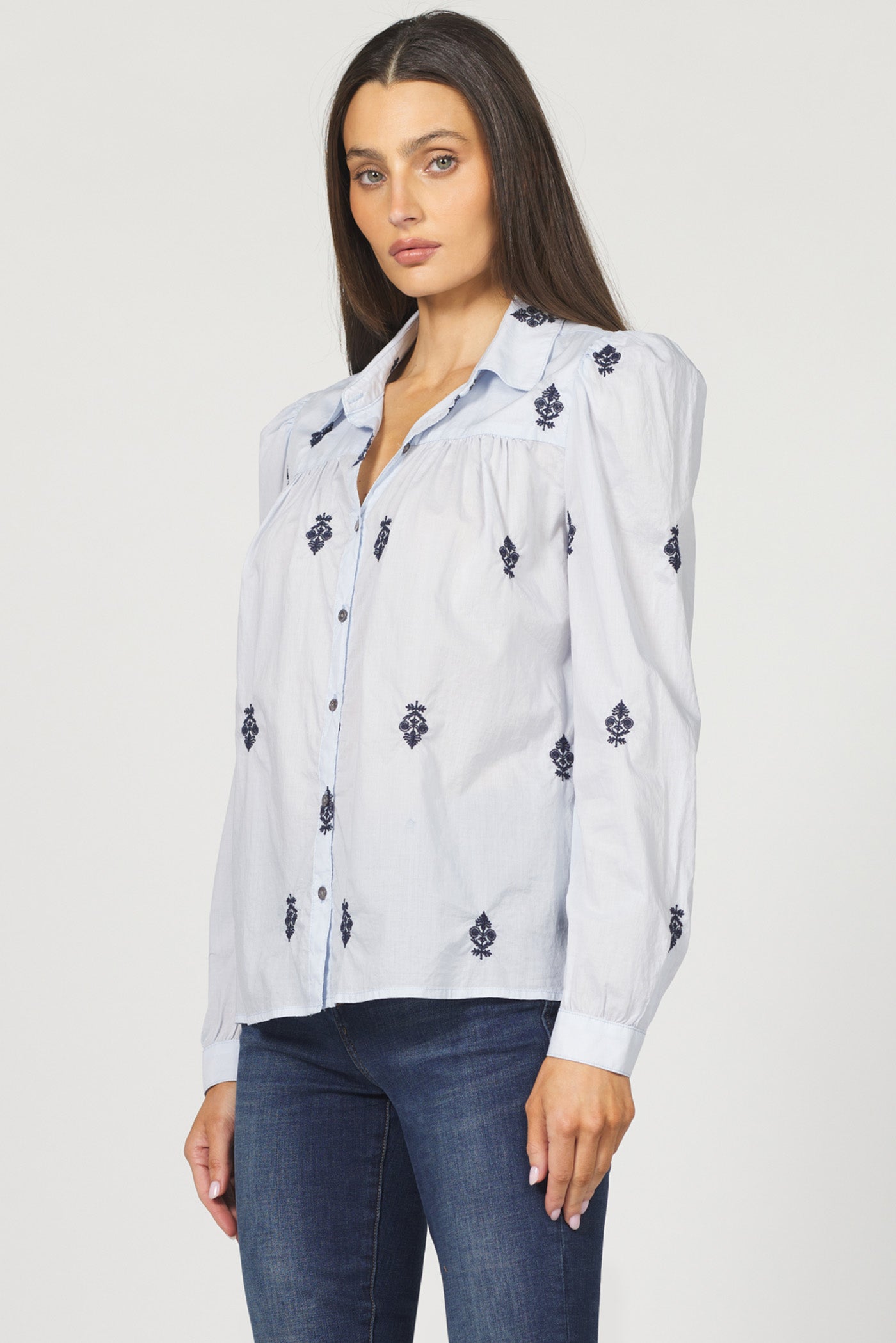 Nasrin Long Sleeve Embroidered Shirt