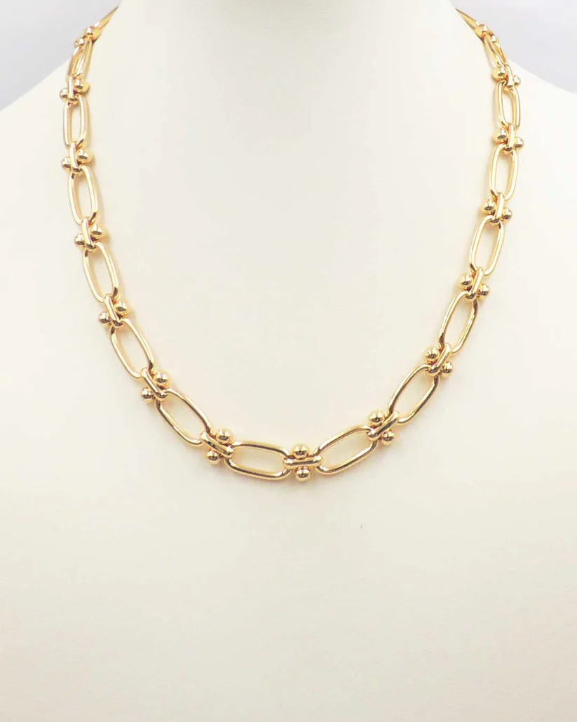 Gold Open Clip Necklace