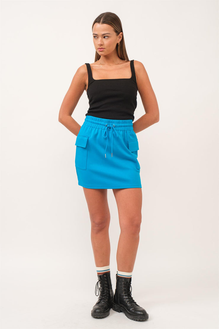 Azure Pullover/Cargo Skirt Set