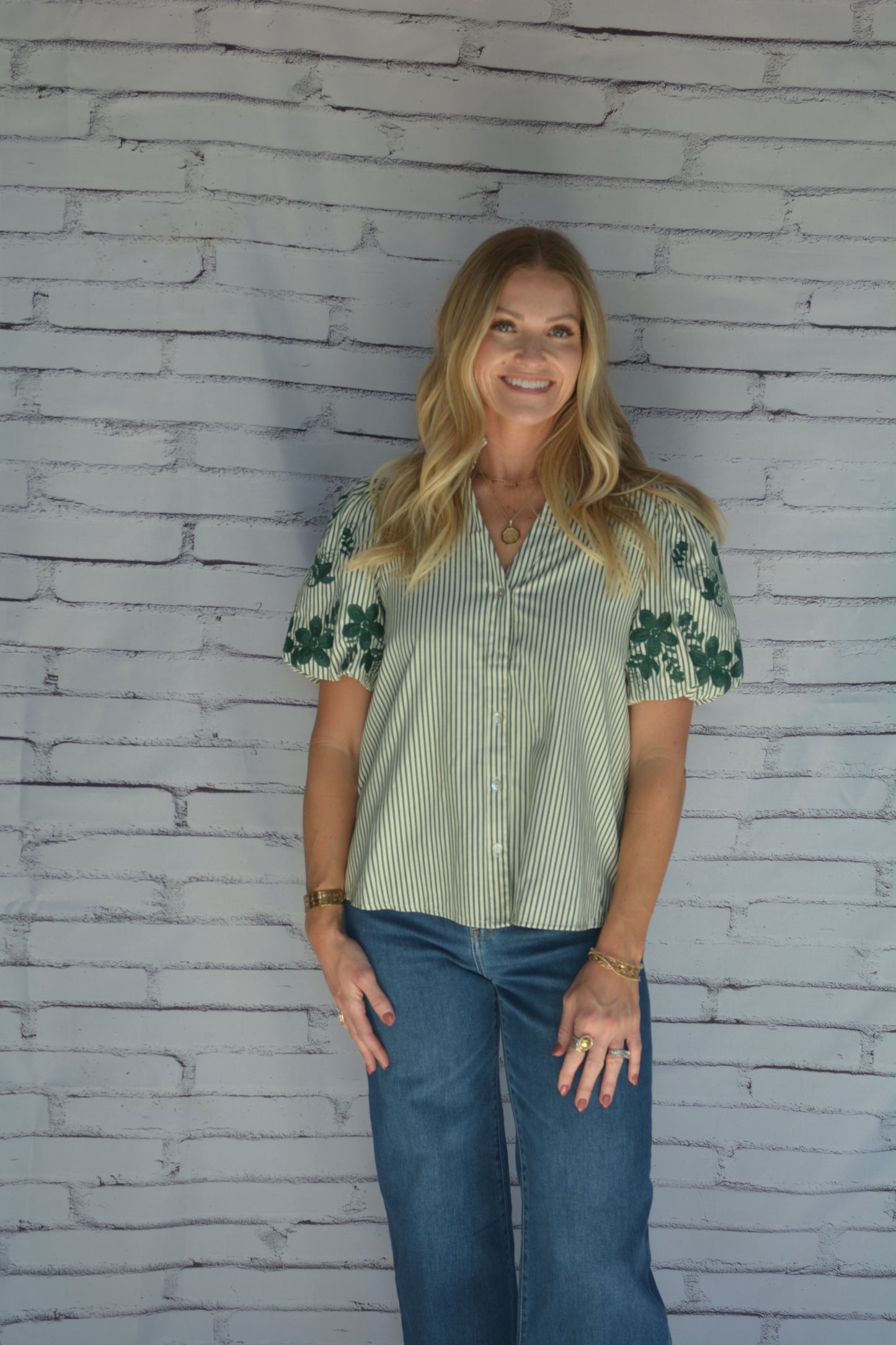 Gigi Floral Stripe Top