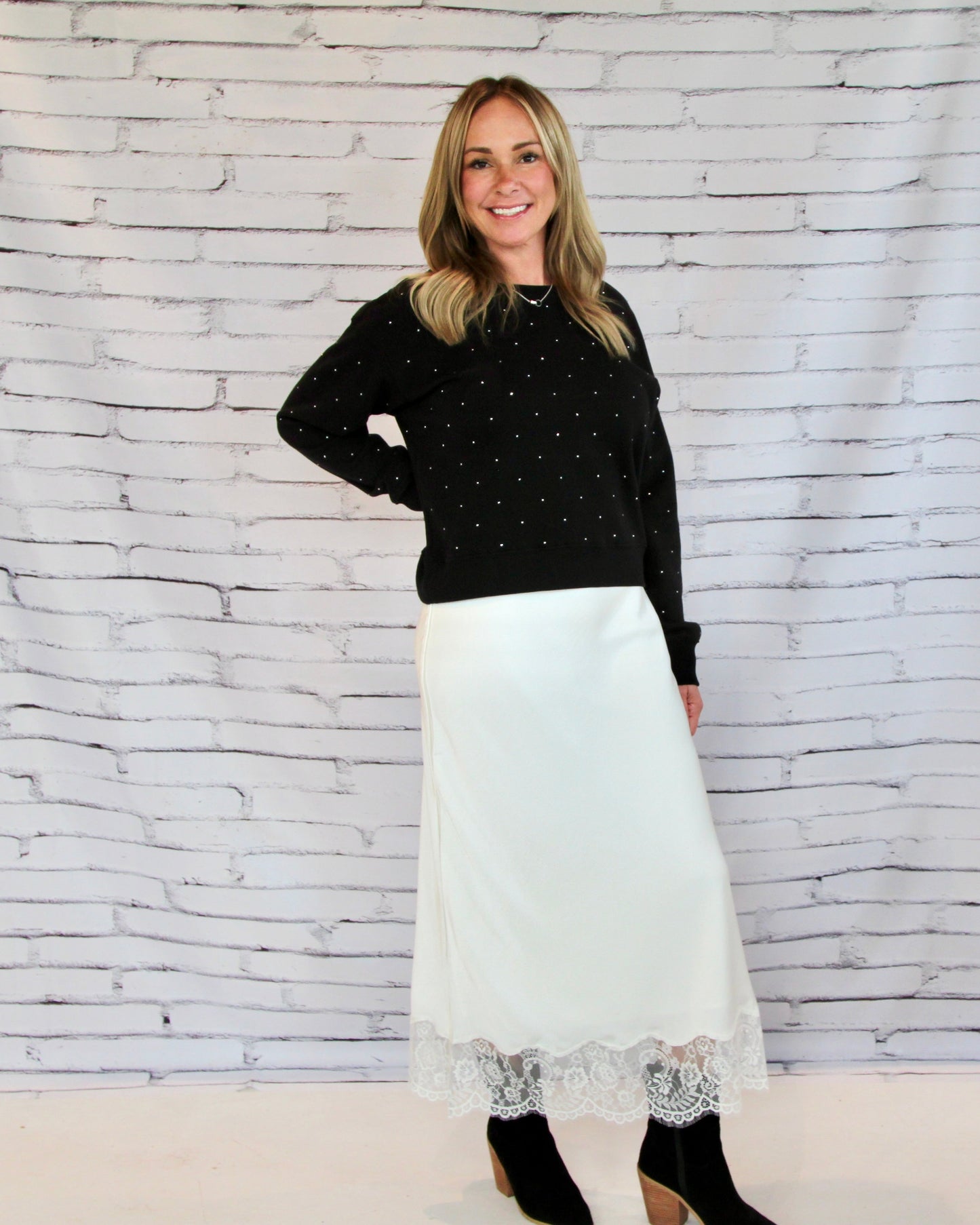 Cinder Lace Midi Skirt