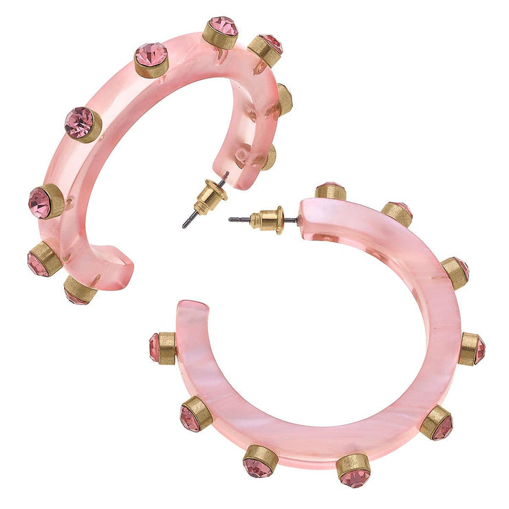 Renee Resin/Rhinestone Hoops