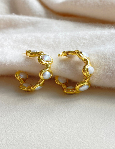 Paradise Pearl Hoops