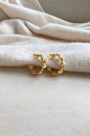 Paradise Pearl Hoops