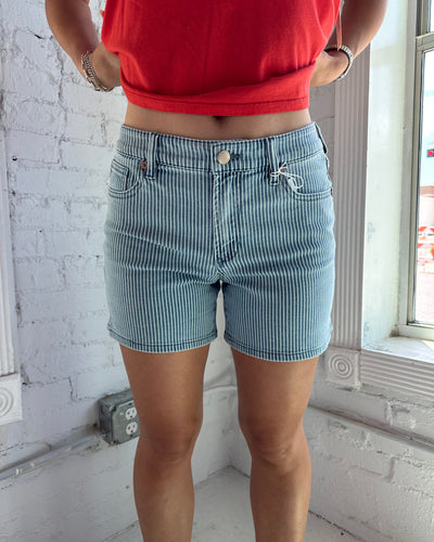 Julian Short Indigo Stripe