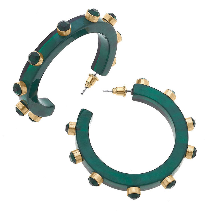 Renee Resin/Rhinestone Hoops