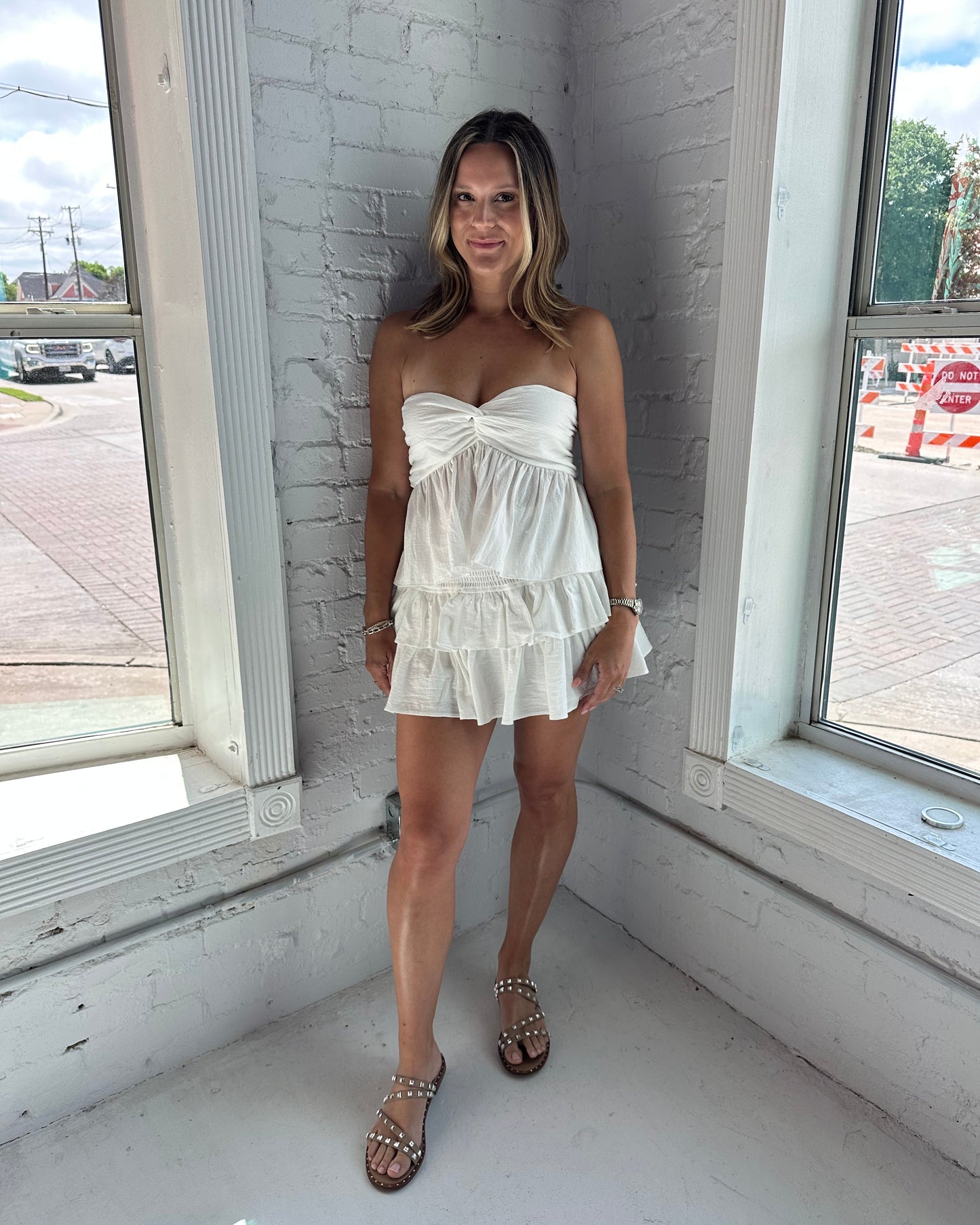 White Smocked Skirt