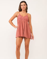 Amalfi Romper- Red Clay