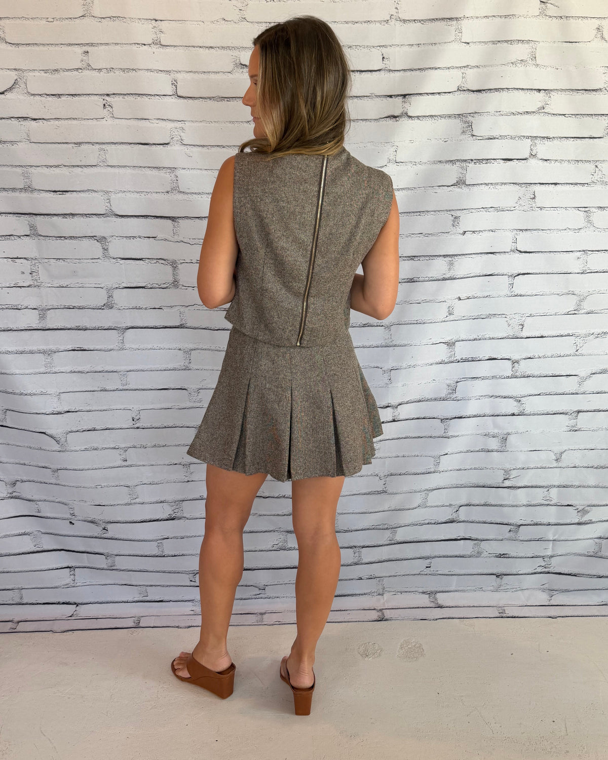 Collette Pleated Mini Skirt