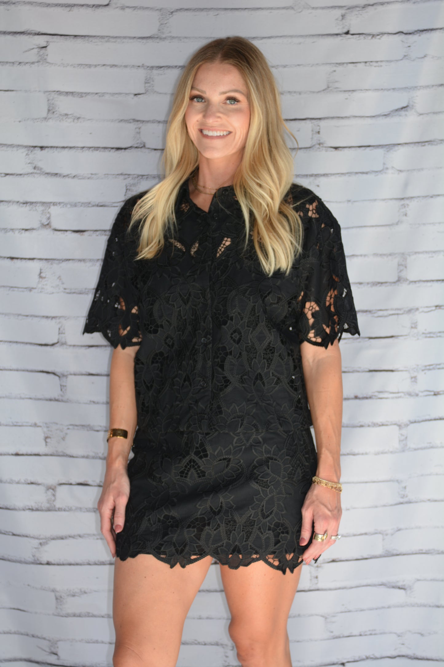 Midnight Lace Top Black