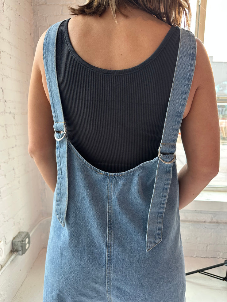 Denim Overall Romper