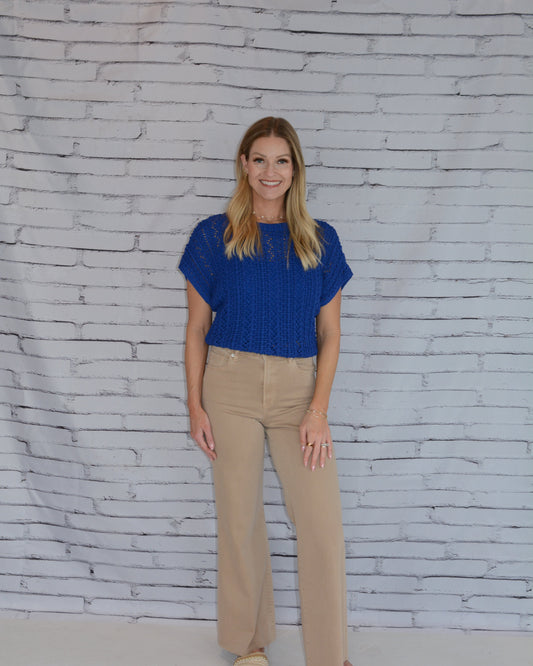 Ballast Crochet Top Nautical