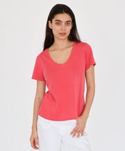 Madelyn Jersey Tee- Viva Magenta