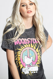 Woodstock Sun & Peace Sign Tee