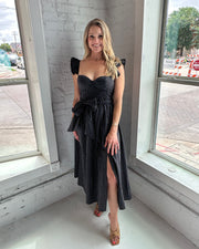 Pin Dot Corset Flutter Dress