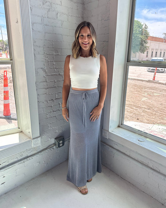 Aidan Open Knit Skirt Sweater