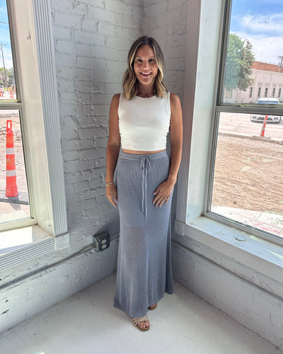 Aidan Open Knit Skirt Sweater