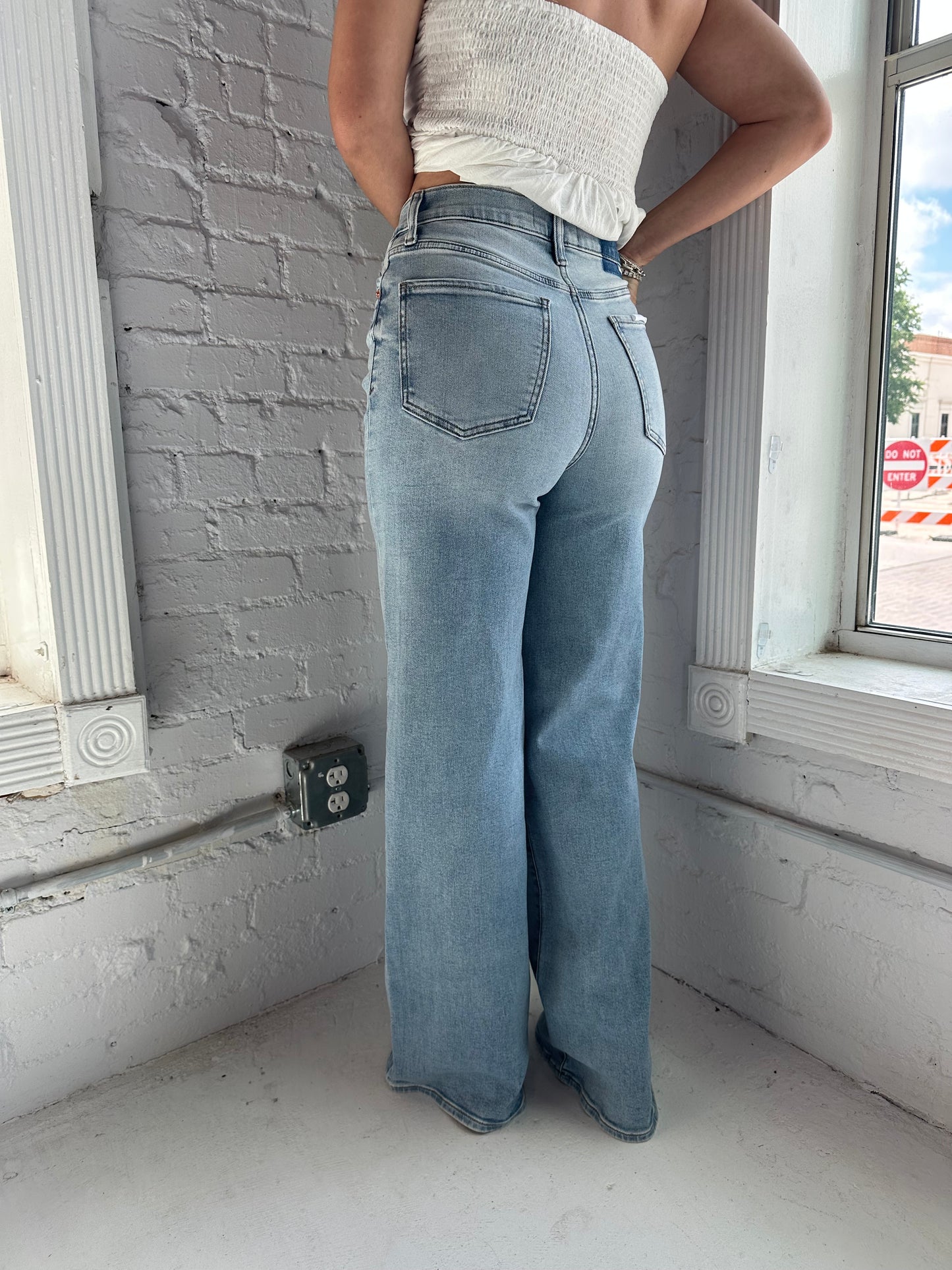 Far Out High Rise Wide Leg Blooming Vintage