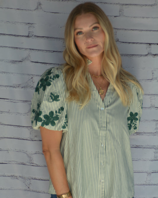 Gigi Floral Stripe Top