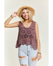 Nina Crochet Tank Top O/S